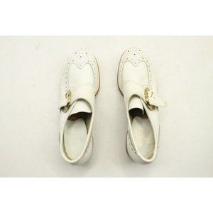 Vintage Lazy Bones Fairway White Du-Flex Tru-Stance Golf Shoes 4 1/2 B 1690